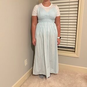 Haute Monde Light Blue Maxi Dress